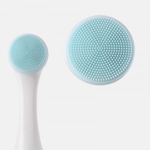 Silicone Face Cleansing Brush Double-Sided Facial Cleanser Blackhead Removal Product Pore Cleaner Exfoliator Face Scrub Brush