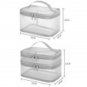 Hot Sales Luxury Clear Makeup Bag Mesh Women Cosmetic Bag Organizer Transparent Travel Makeup Wash Bag Beauty Case Toiletry Kit